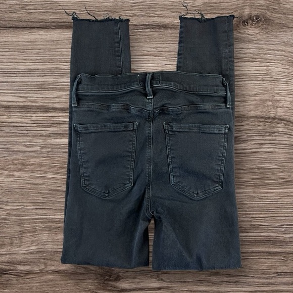 AGOLDE Sophie High Rise Skinny Ruthless Black Distressed Jeans Sz: 25 - Picture 7 of 12